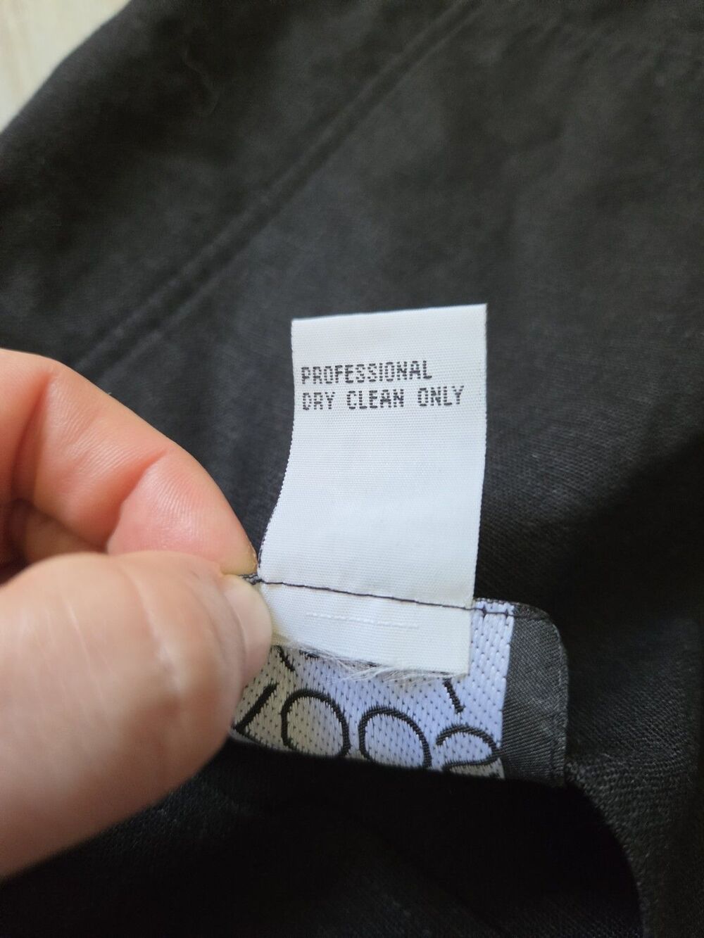 VTG Koos of Course Reversible Patchwork Jacket Black Linen Blend Artsy Plus 1X - Picture 11 of 12